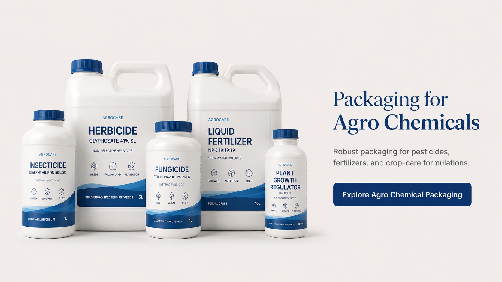 Agrochemical plastic packaging