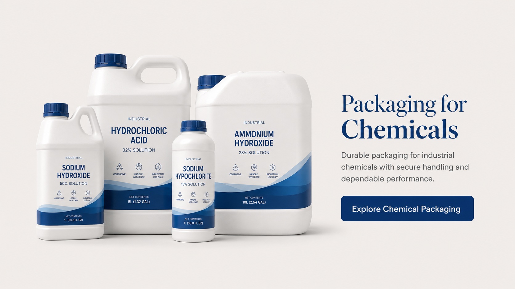 Chemical plastic packaging