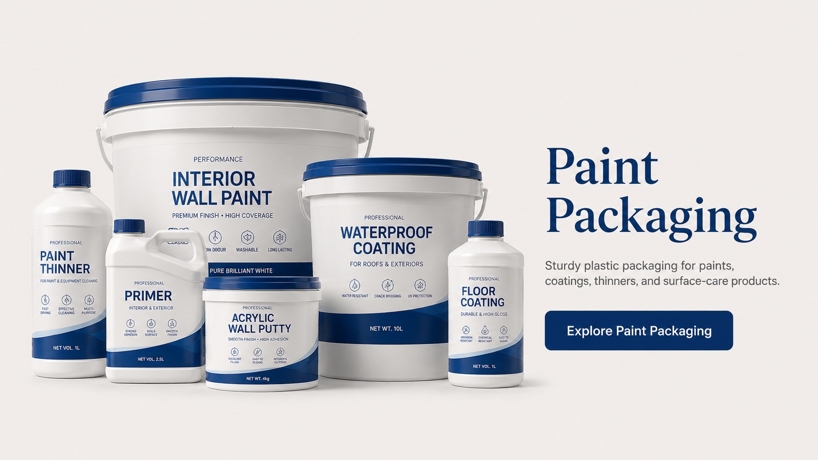 HDPE paint container manufacturer in Ahmedabad by JADE Polymers